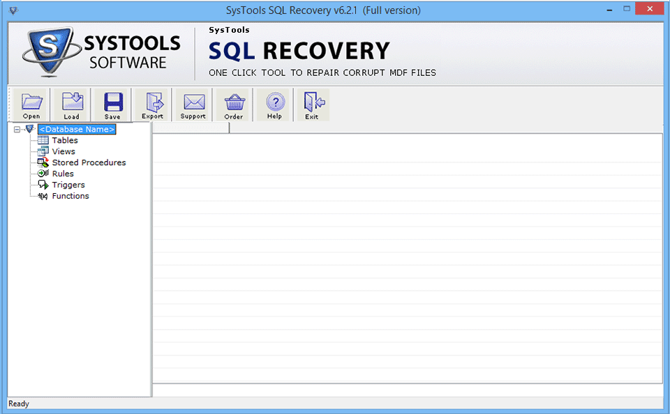 Install and open SQL recovery software