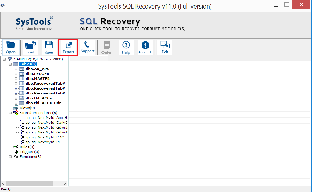 Export SQL Database